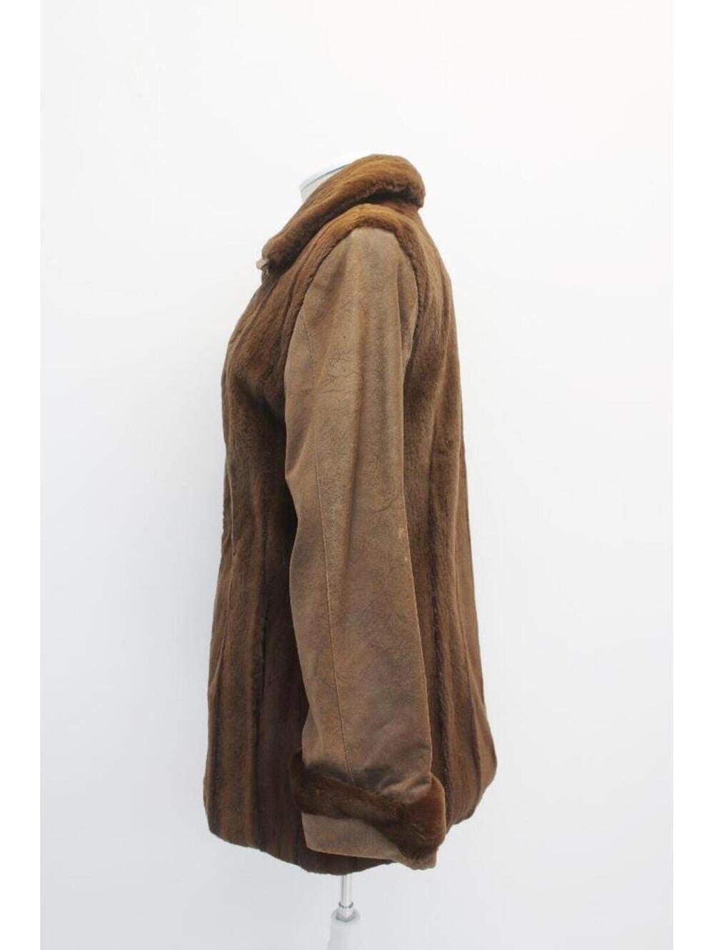 New Refurbished Sheared Mahogany Mink Fur Jacket Coat Women Woman Size 4 Petite - Picture 2 of 4